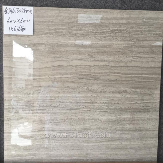 特价大厂灰色仿古砖一级品600*600 灰色大理石纹全抛釉地板砖600800